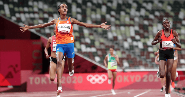 Foto van iemand die atletiek doet